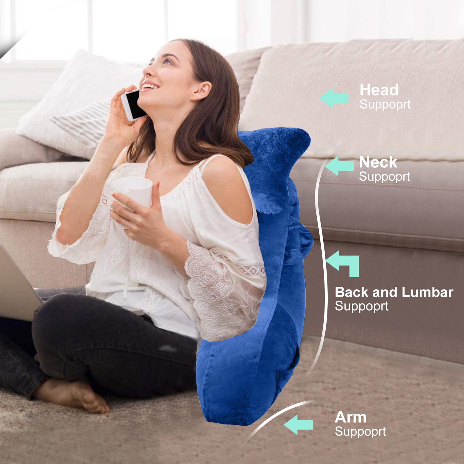 SLIGUY back rest with built-in carrying handle for easy transport.