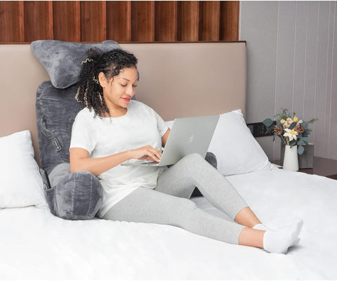 SLIGUY Reading Pillow detachable neck roll for customizable head and neck comfort