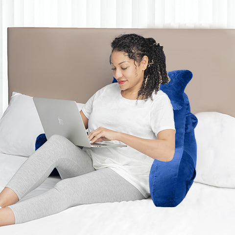 SLIGUY reading cushion features soft, resilient fiber filling.