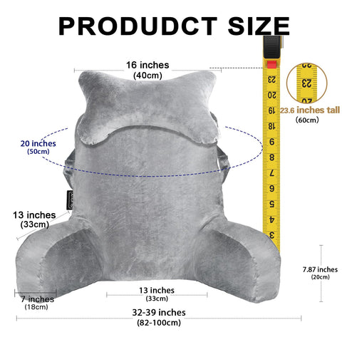 SLIGUY reading pillow velvet cover close-up showing skin-friendly, easy-care fabric