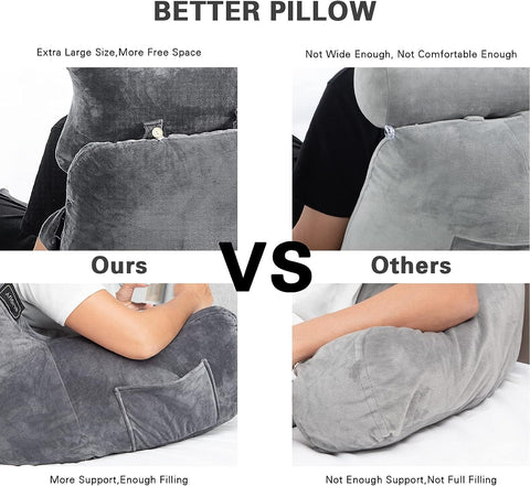 SLIGUY Reading Pillow velvet cover soft and machine washable for easy care