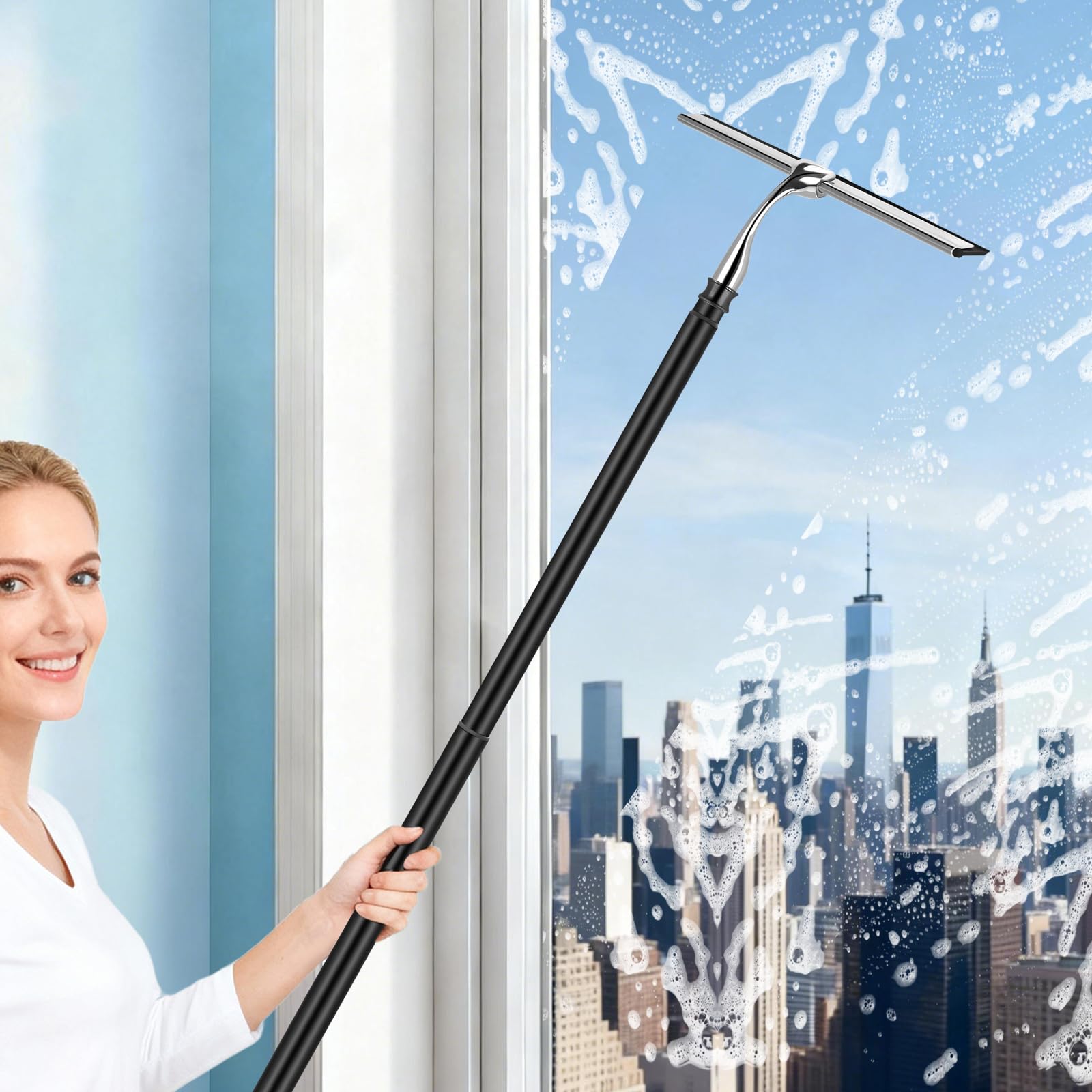 SLIIMU long-handle design reduces strain while reaching distant surfaces