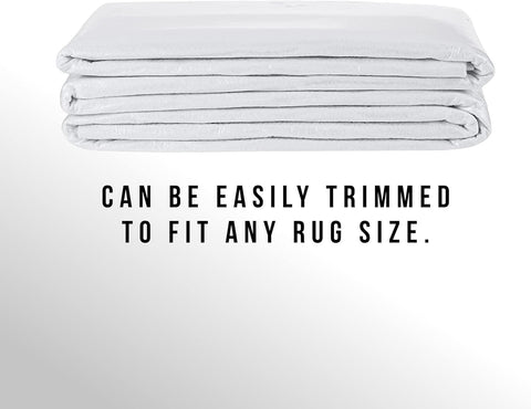 Slip-Stop Magic Stop rug pad unfolds and uses adhesive side down for setup.