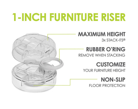 Slipstick Stack-Its bottom view featuring non-slip grip and floor protection