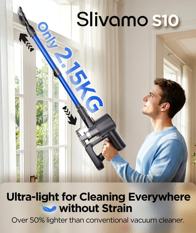 Slivamo S10 battery status display helps plan cleaning.