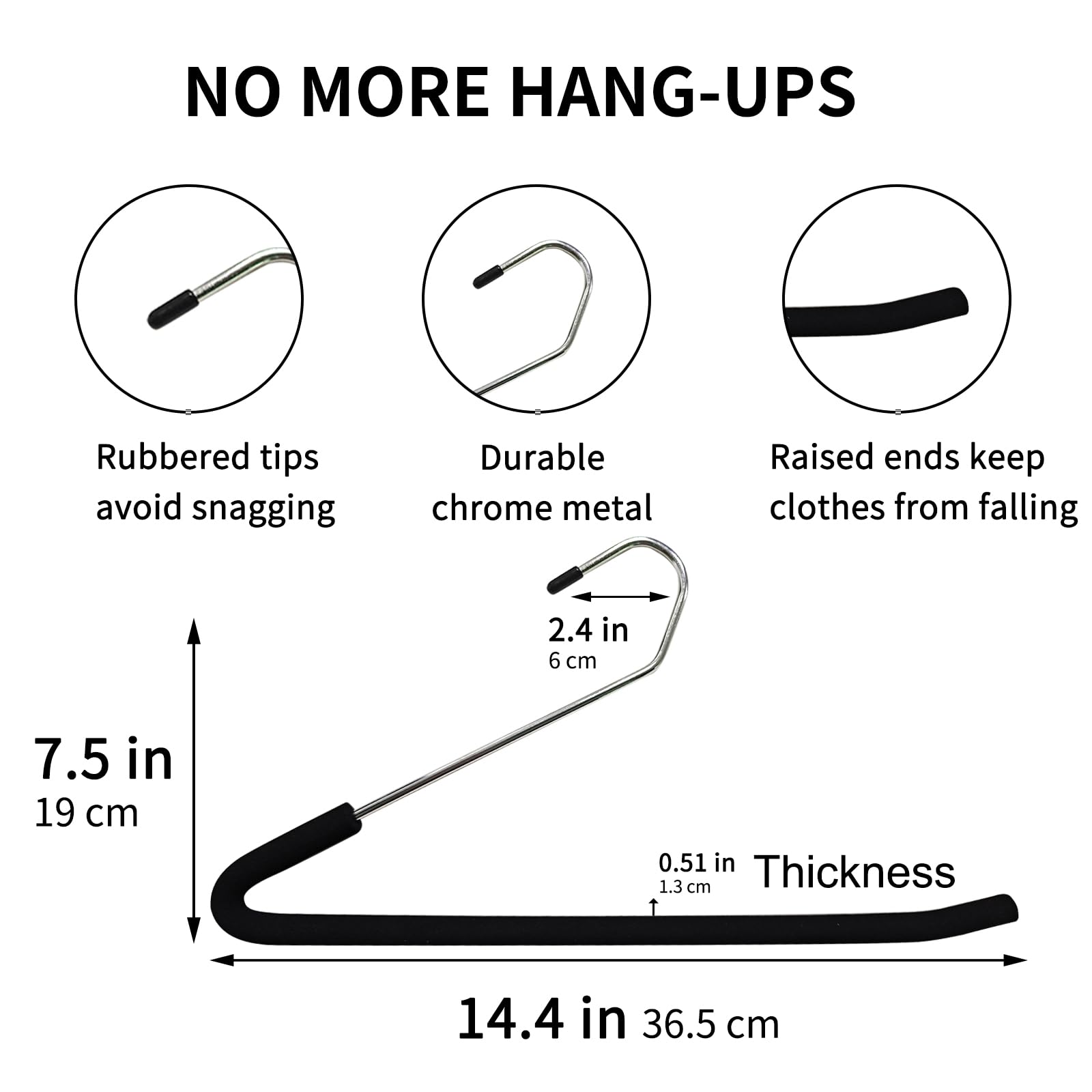 SLMT cushioned foam helps keep pants wrinkle-free and organized