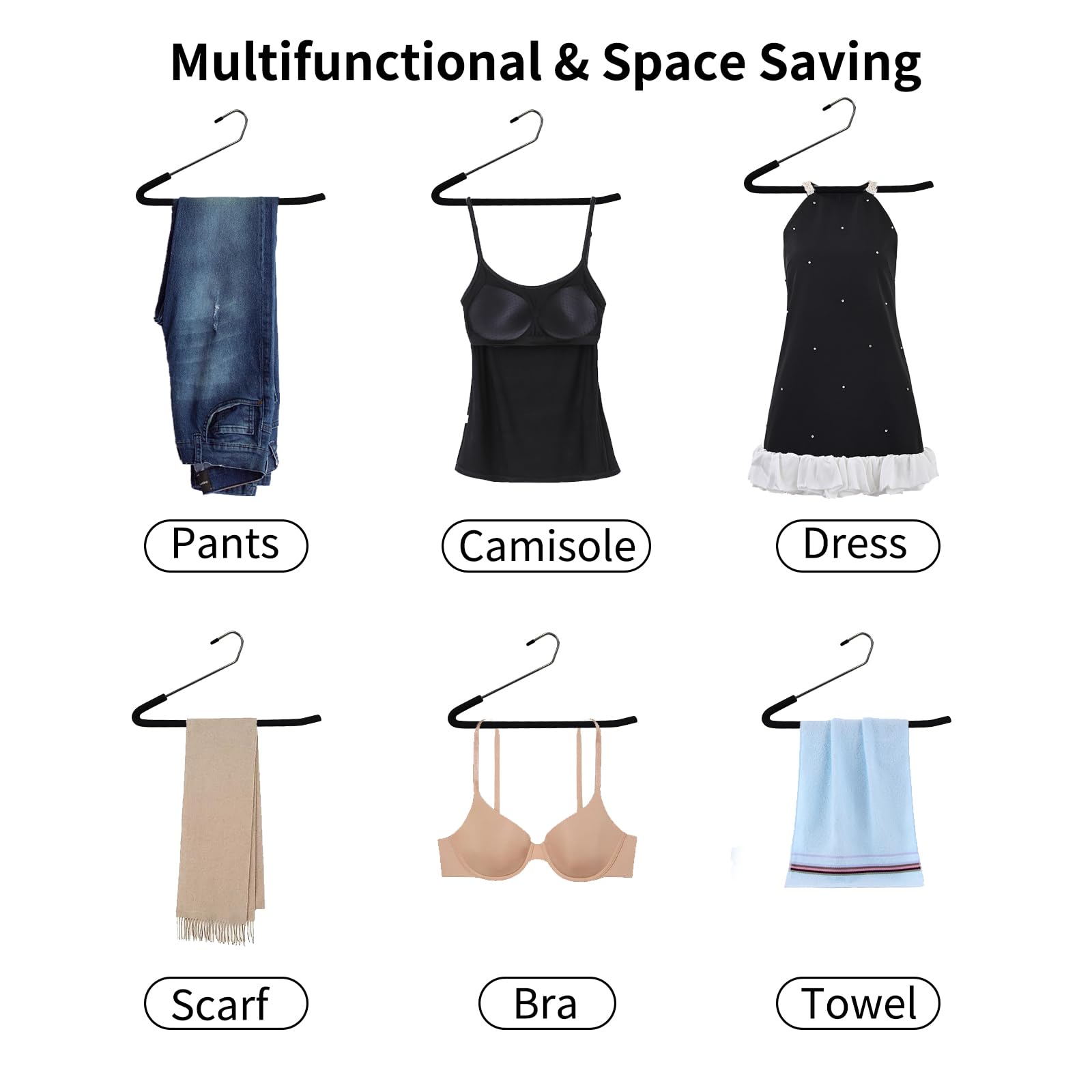 SLMT versatile pants hanger supports jeans, dress slacks, and casual wear
