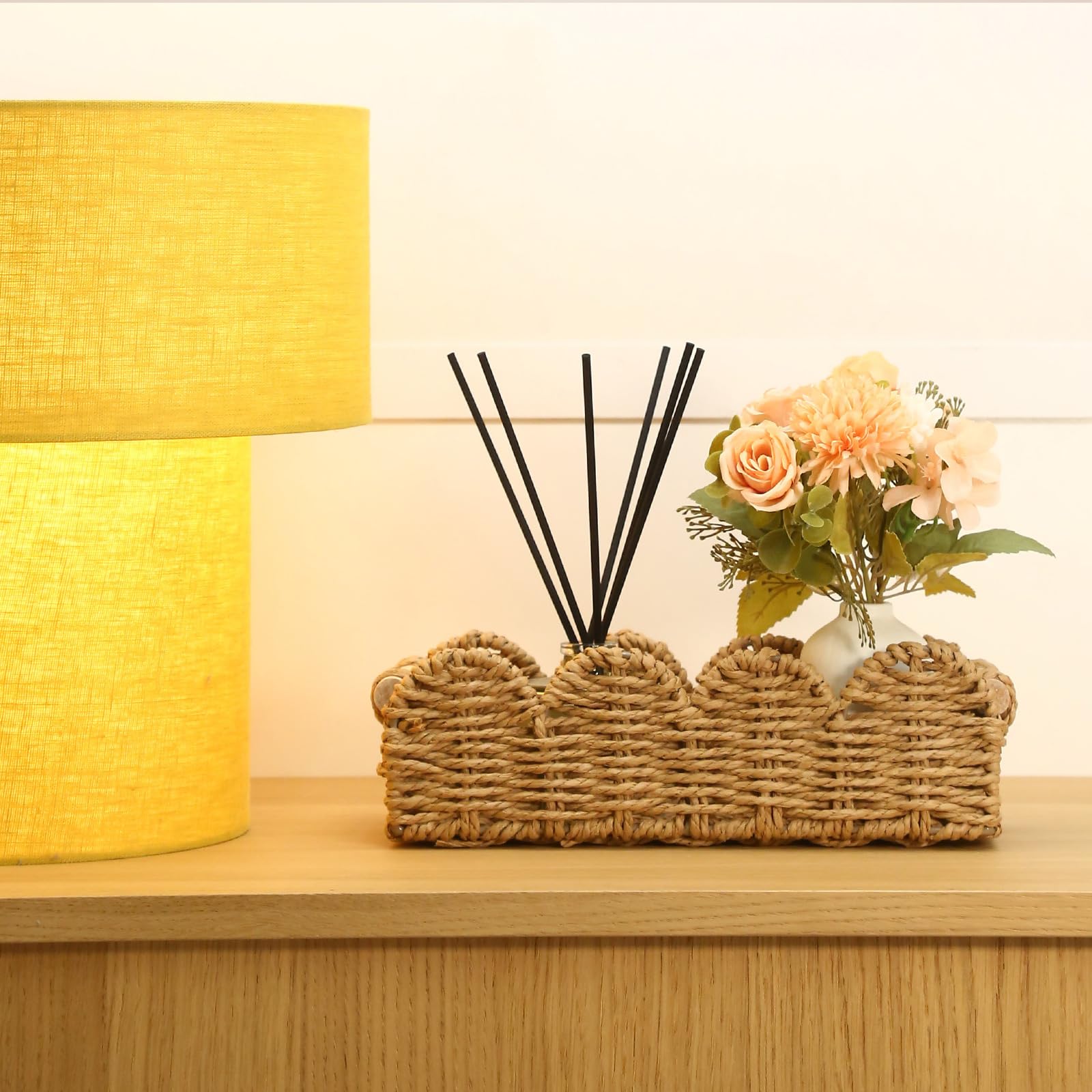 SlopHaul living room storage basket on a shelf for versatility