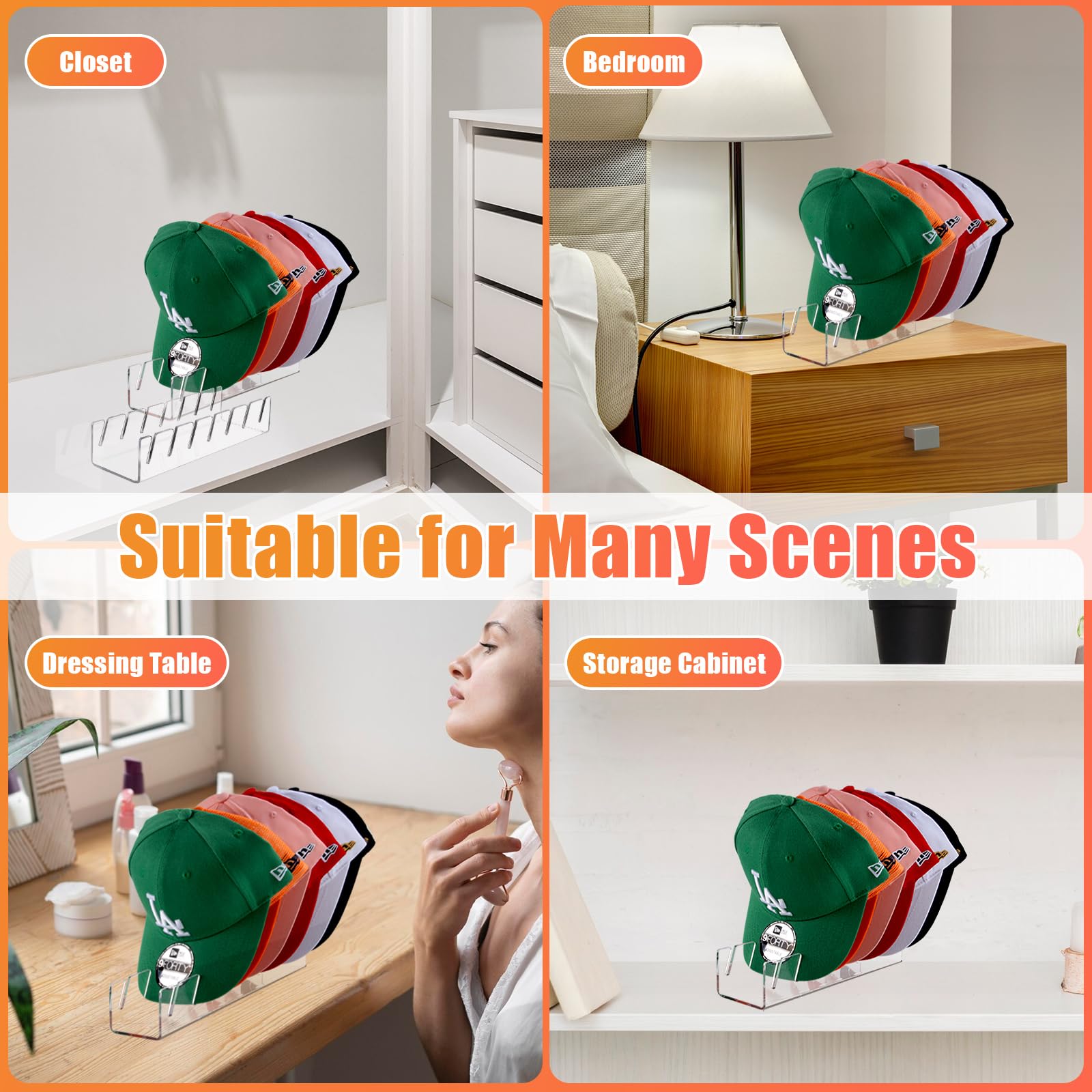 Sloworld anti-slip feet keep the display stable on shelves and dressers