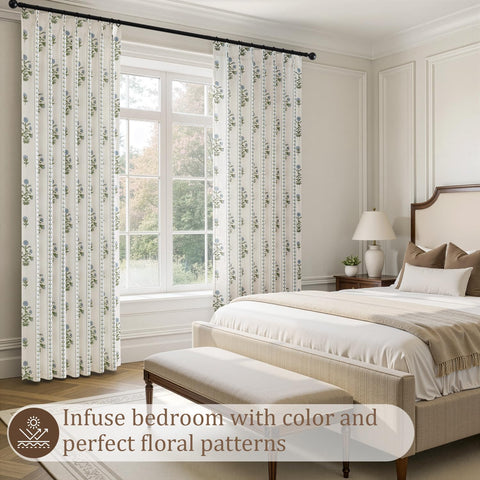 Slozzi blue-white floral print adds farmhouse charm and warmth