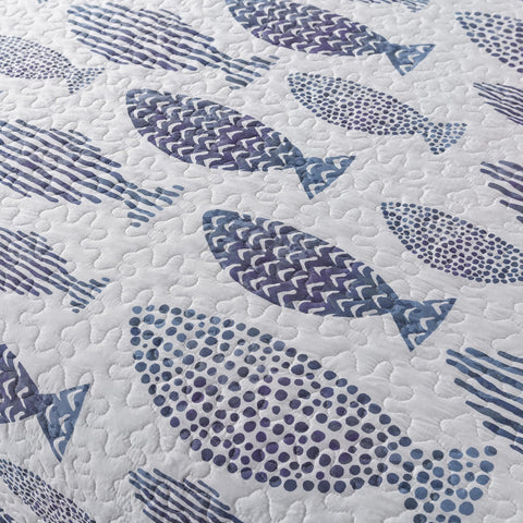 SLPR Sea of Dreams queen-size quilt ready for bed decor.