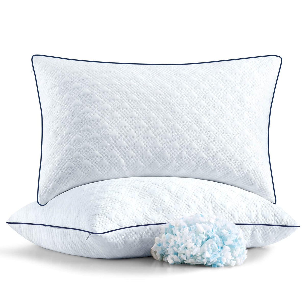 Slybear cooling pillows, queen set overview with adjustable loft for personalized comfort