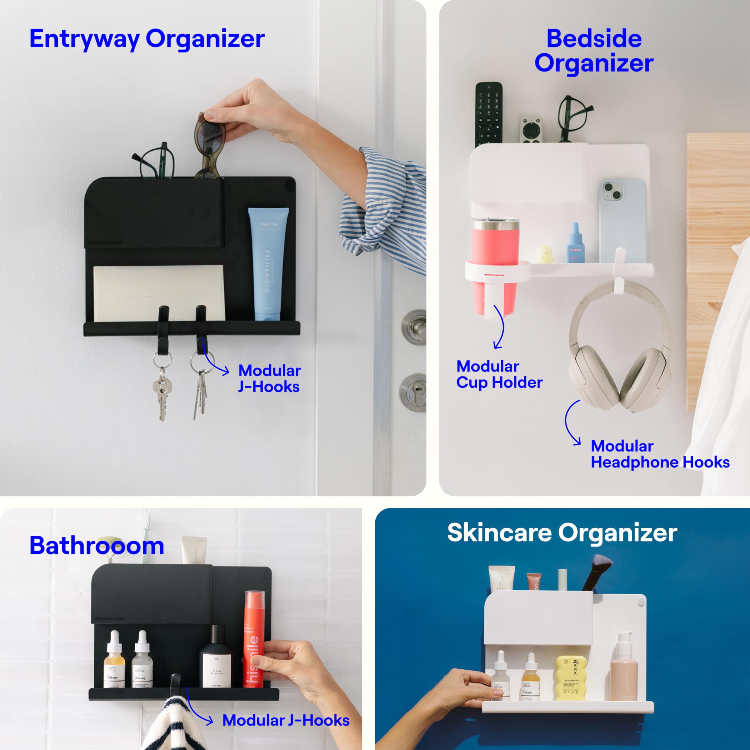 Smallish WallShelfie built-in level helps you mount shelves straight.