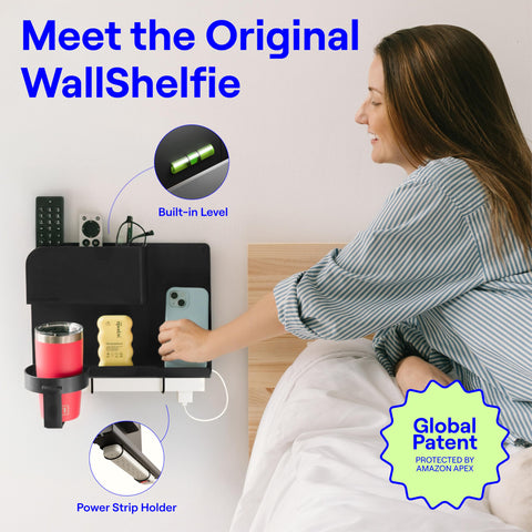 Smallish WallShelfie remote control holder keeps remotes organized and accessible.