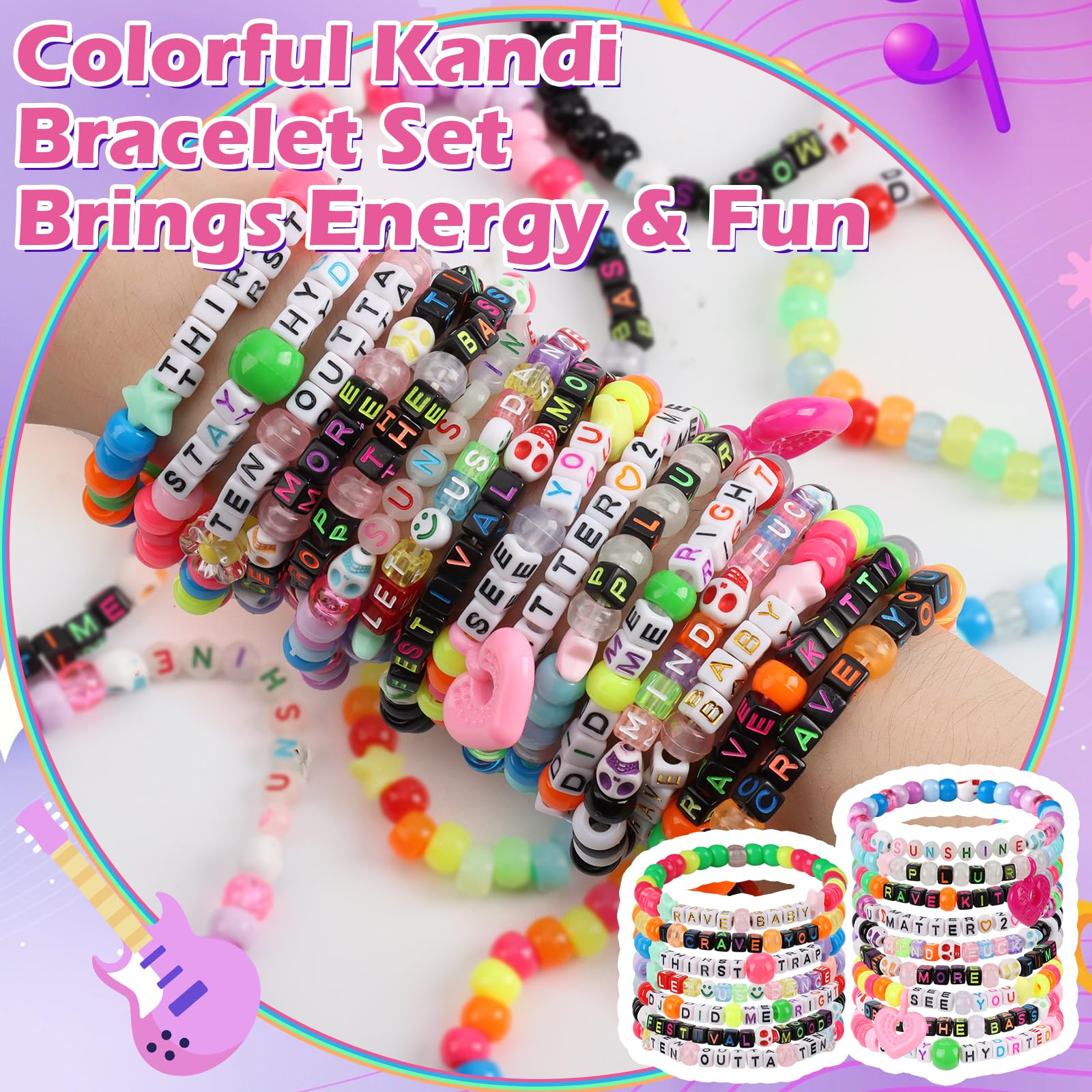 SMAODSGN varied bead colors and patterns for playful style