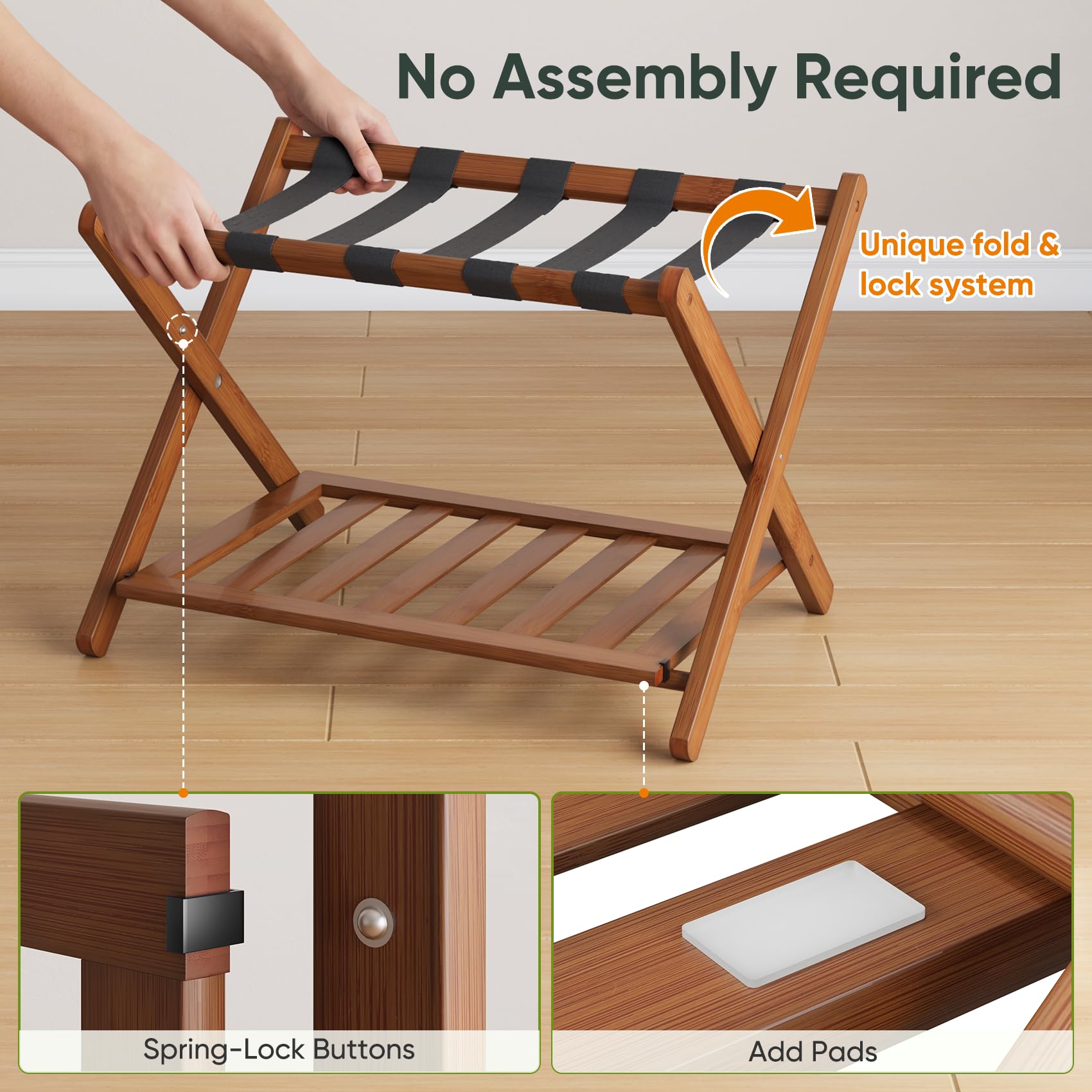 Smart FENDEE bottom shelf stores shoes or bags for easy access.