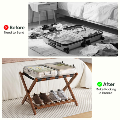 Smart FENDEE fold-flat design saves closet space when not in use.
