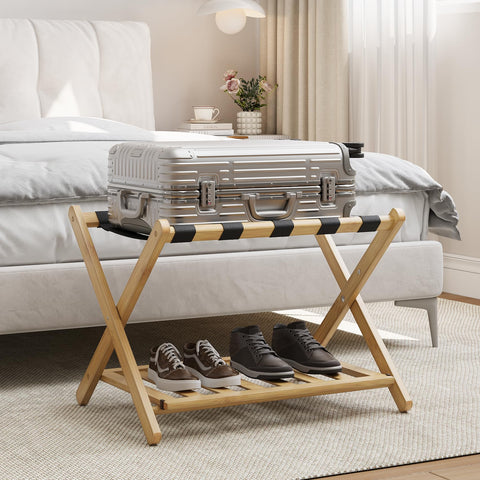 Smart FENDEE luggage rack fully assembled for quick setup