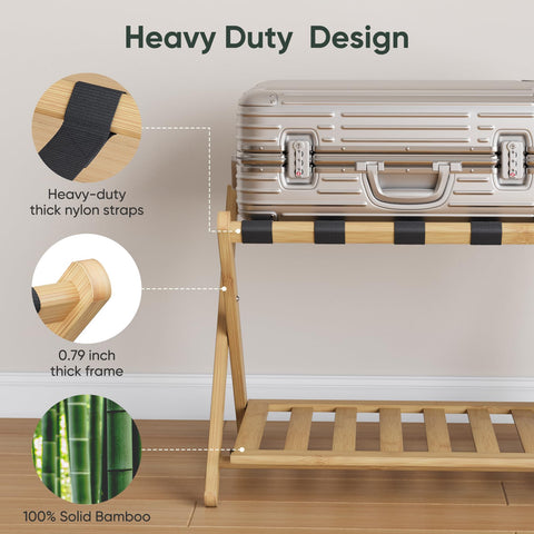 Smart FENDEE heavy-duty folding rack supports suitcases