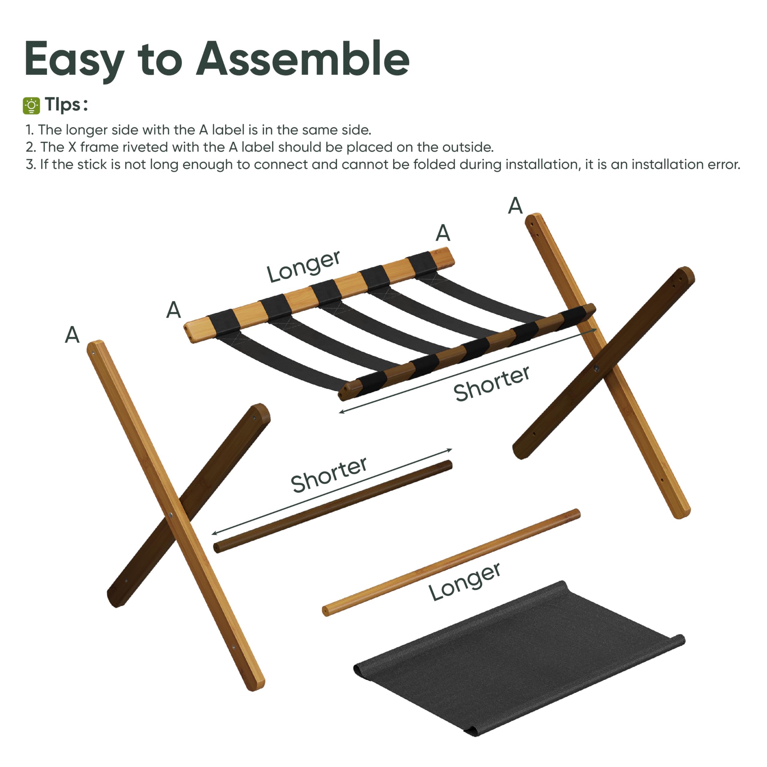Smart FENDEE luggage rack lower shelf storage keeps shoes or bags organized.