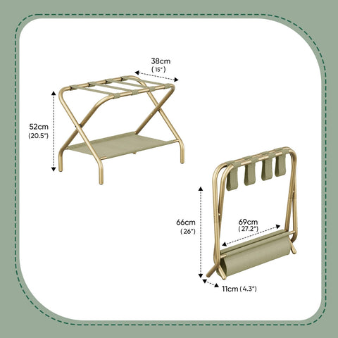 Smart FENDEE luggage rack nylon straps close-up highlighting secure luggage