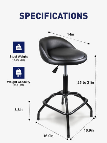 SMART JERRY 16-inch padded seat delivers soft support during extended use.