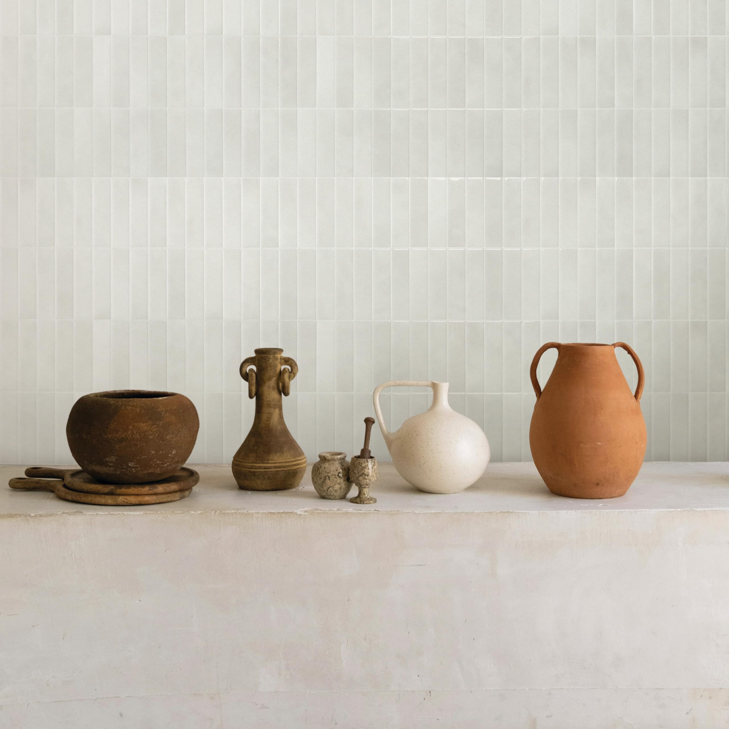 Smart Tiles heat resistant backsplash near stove area detail