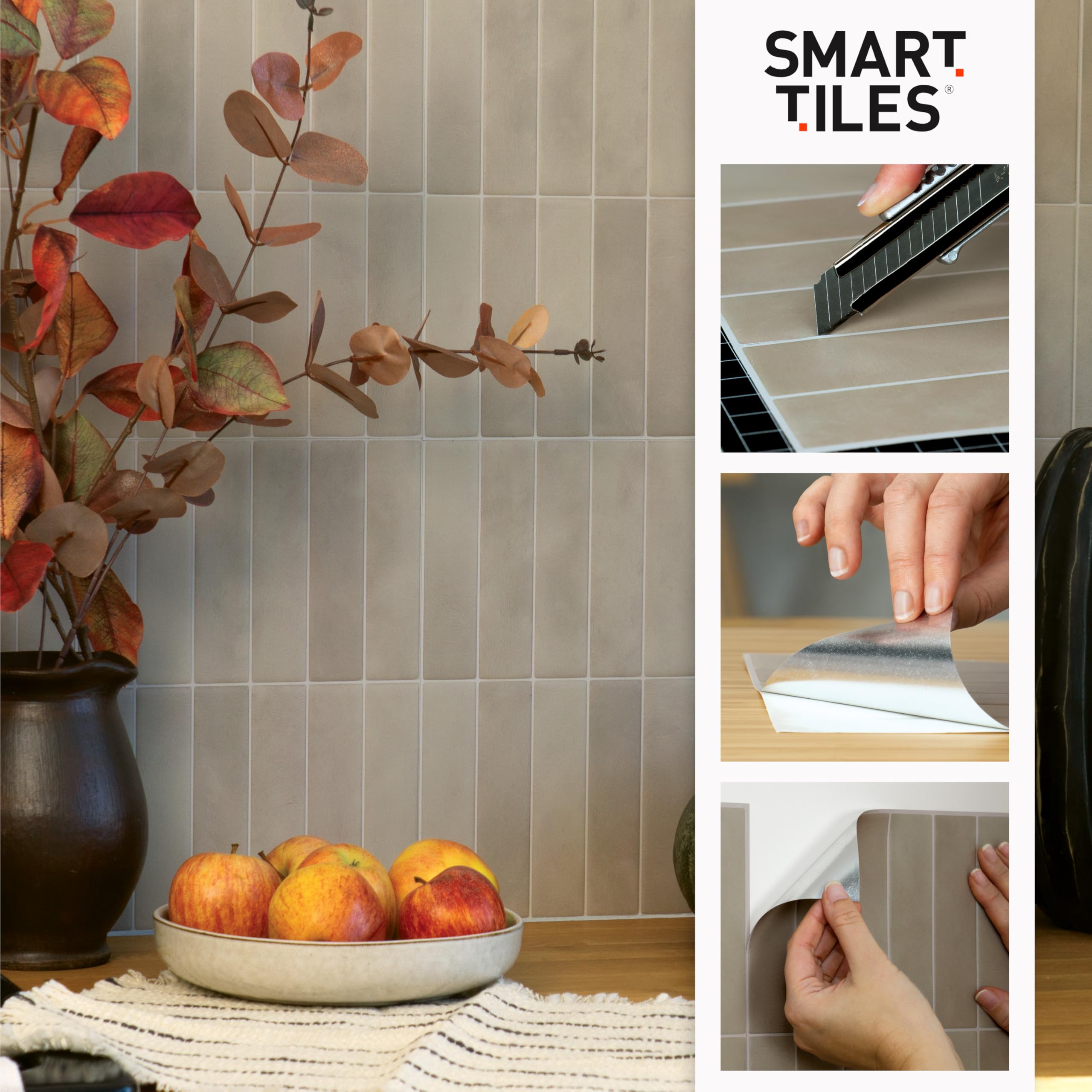 Smart Tiles made in North America displayed in bright kitchen setting