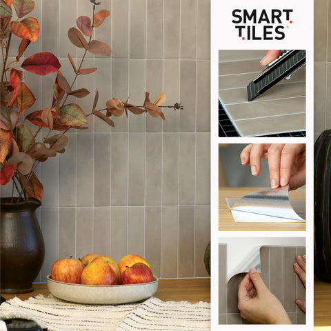 Smart Tiles made in North America displayed in bright kitchen setting