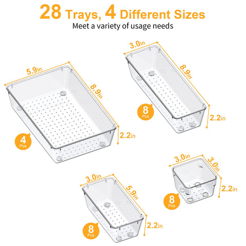 SMARTAKE stackable trays maximize space and enable easy customization.
