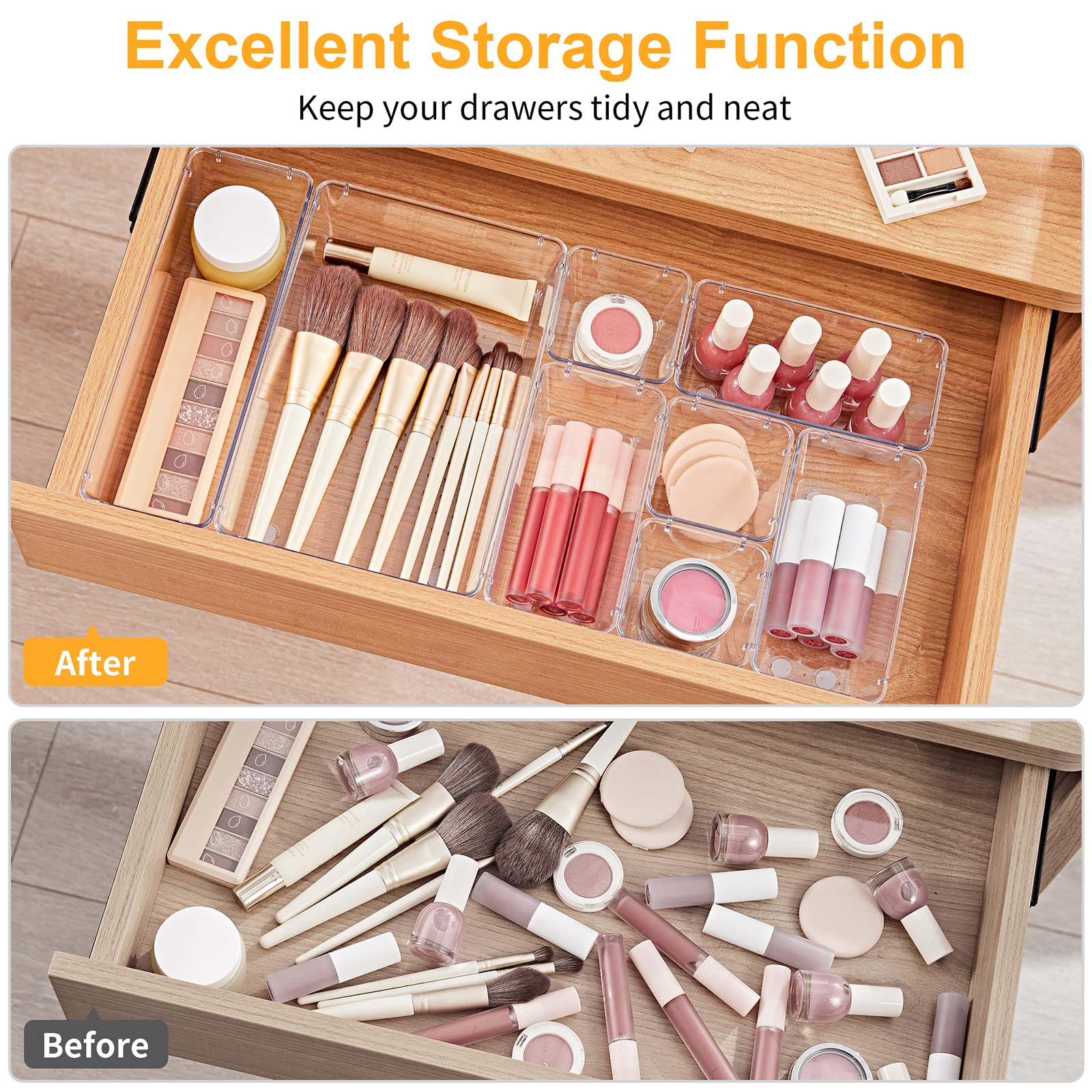 SMARTAKE clear design lets you see contents at a glance for faster finds.