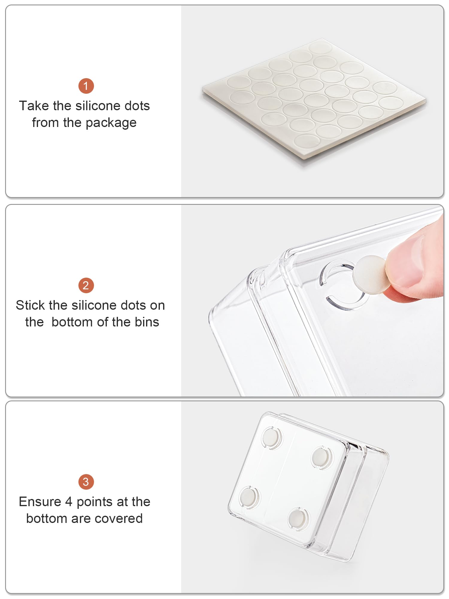 SMARTAKE easy-to-clean design keeps drawers fresh after daily use.
