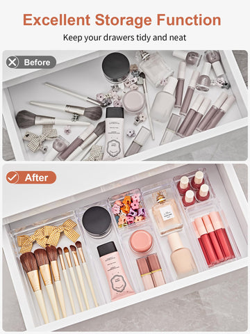 SMARTAKE non-slip silicone pads prevent sliding during drawer rearrangement.