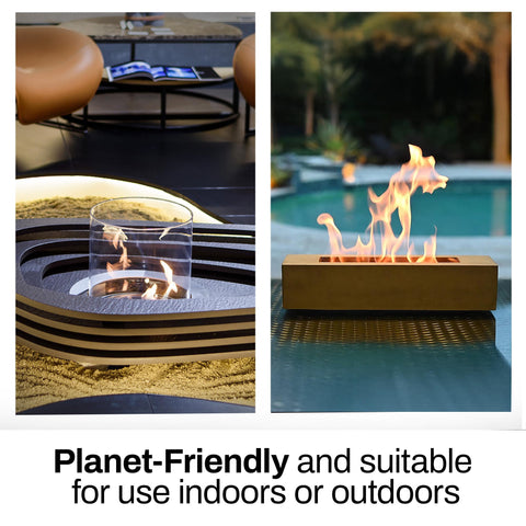 SMART FUEL ETHANOL clean burning flame with minimal odor and no soot.