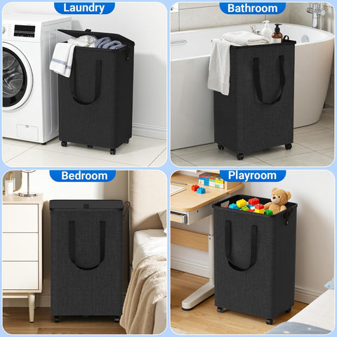 SmartKempt laundry basket ideal for dorm rooms to simplify laundry day.