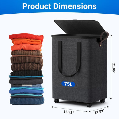 SmartKempt laundry basket folded flat for compact storage when not in use.