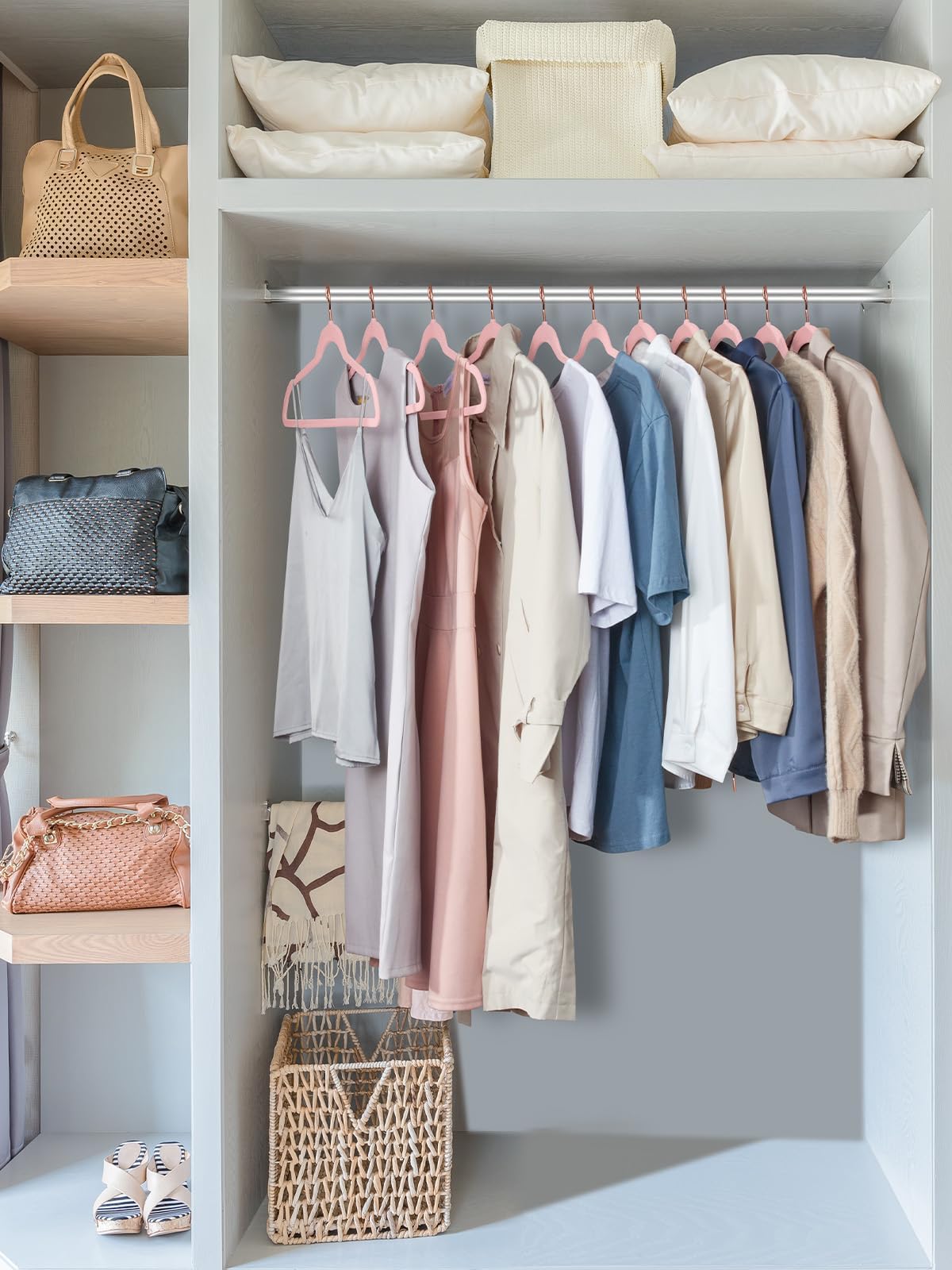Smartor 360 swivel hook hangers for easy access and versatile closet organization