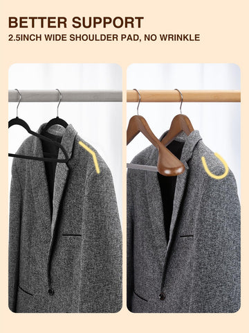 Smartor elegant walnut finish hanger adds premium closet appeal.