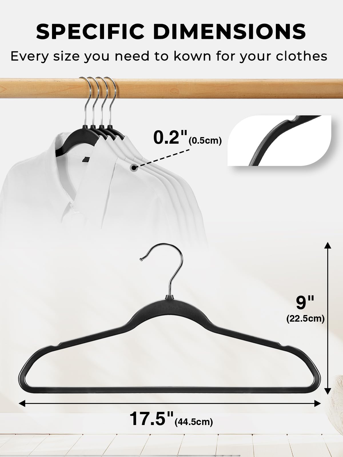 Smartor closet organization view with uniform hangers