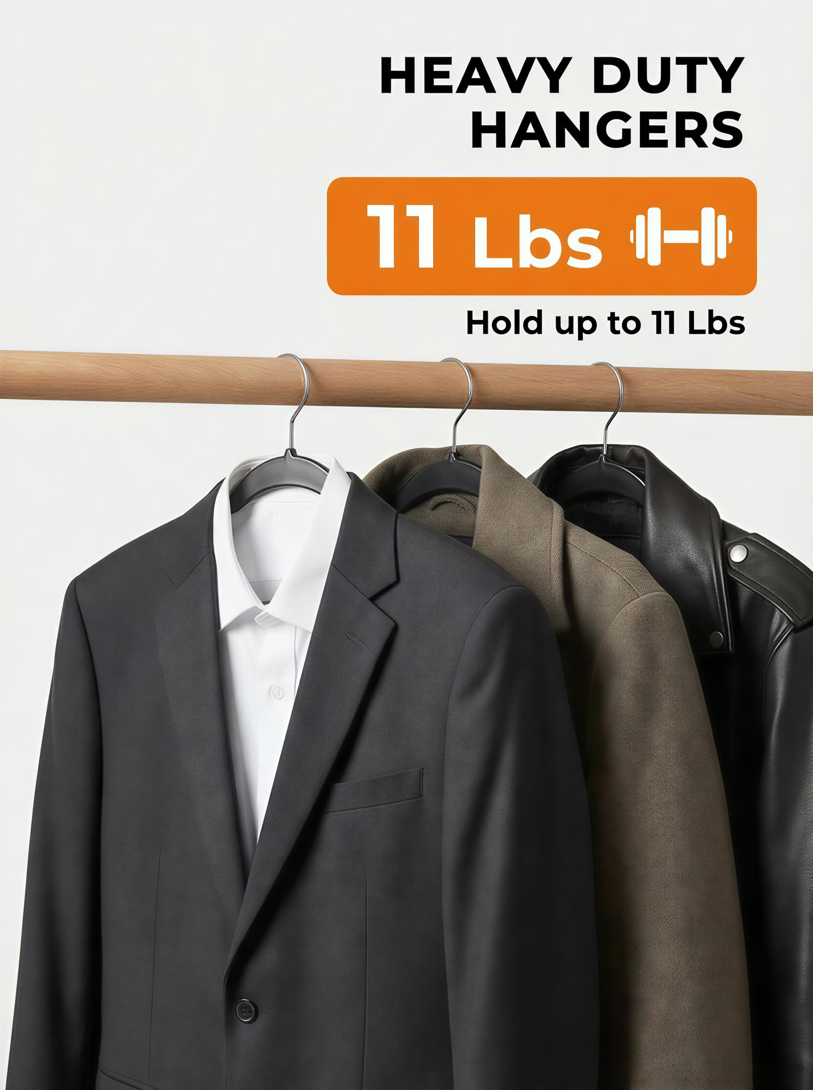 Smartor sweater hanger with shoulder notches prevents slips