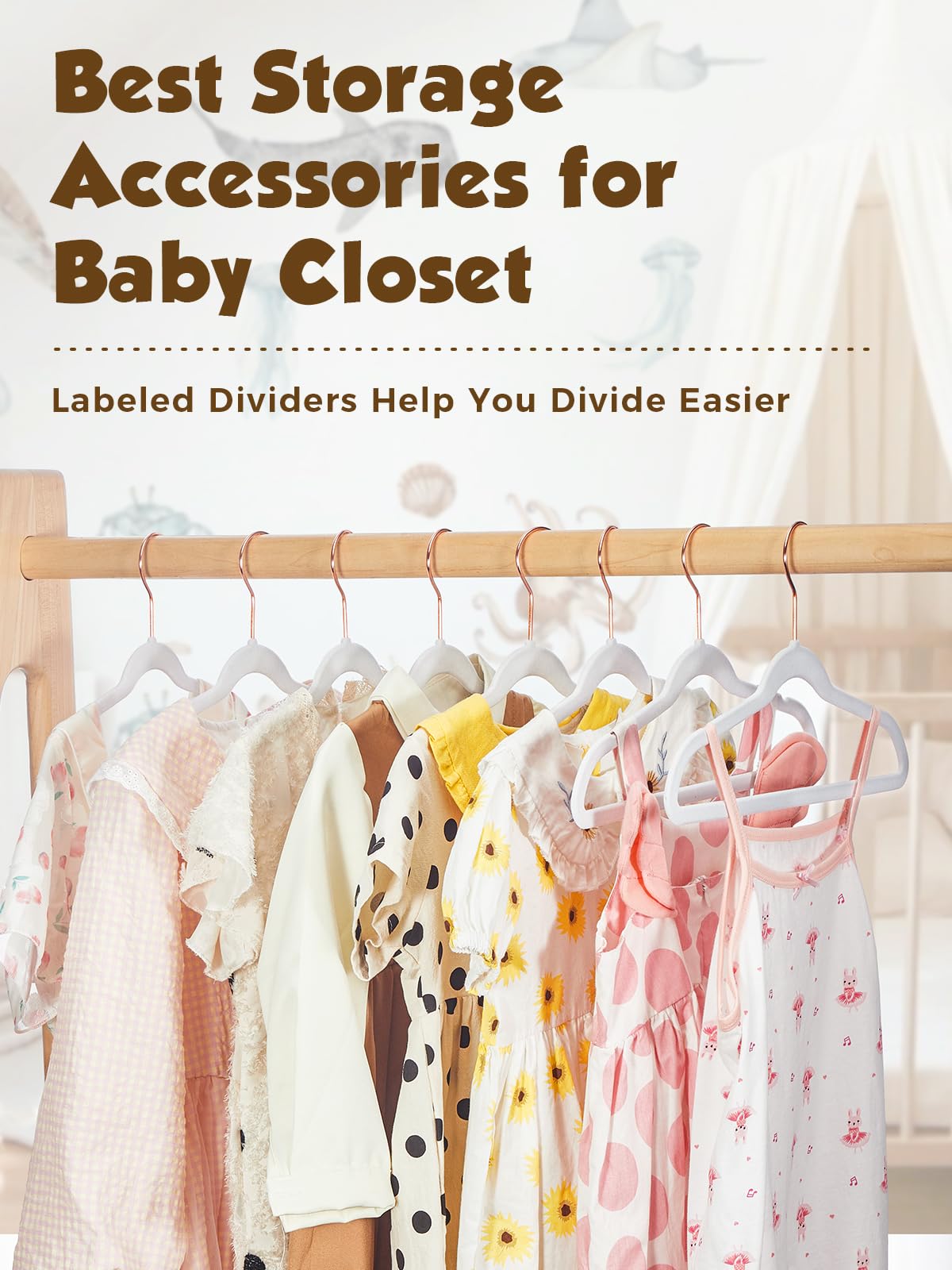 Smartor 50-pack kids velvet hangers designed for lightweight to medium garments.