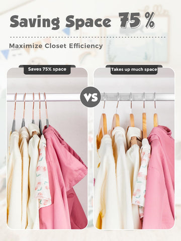 Smartor Kids Velvet Hangers 14-inch length supports coats neatly.
