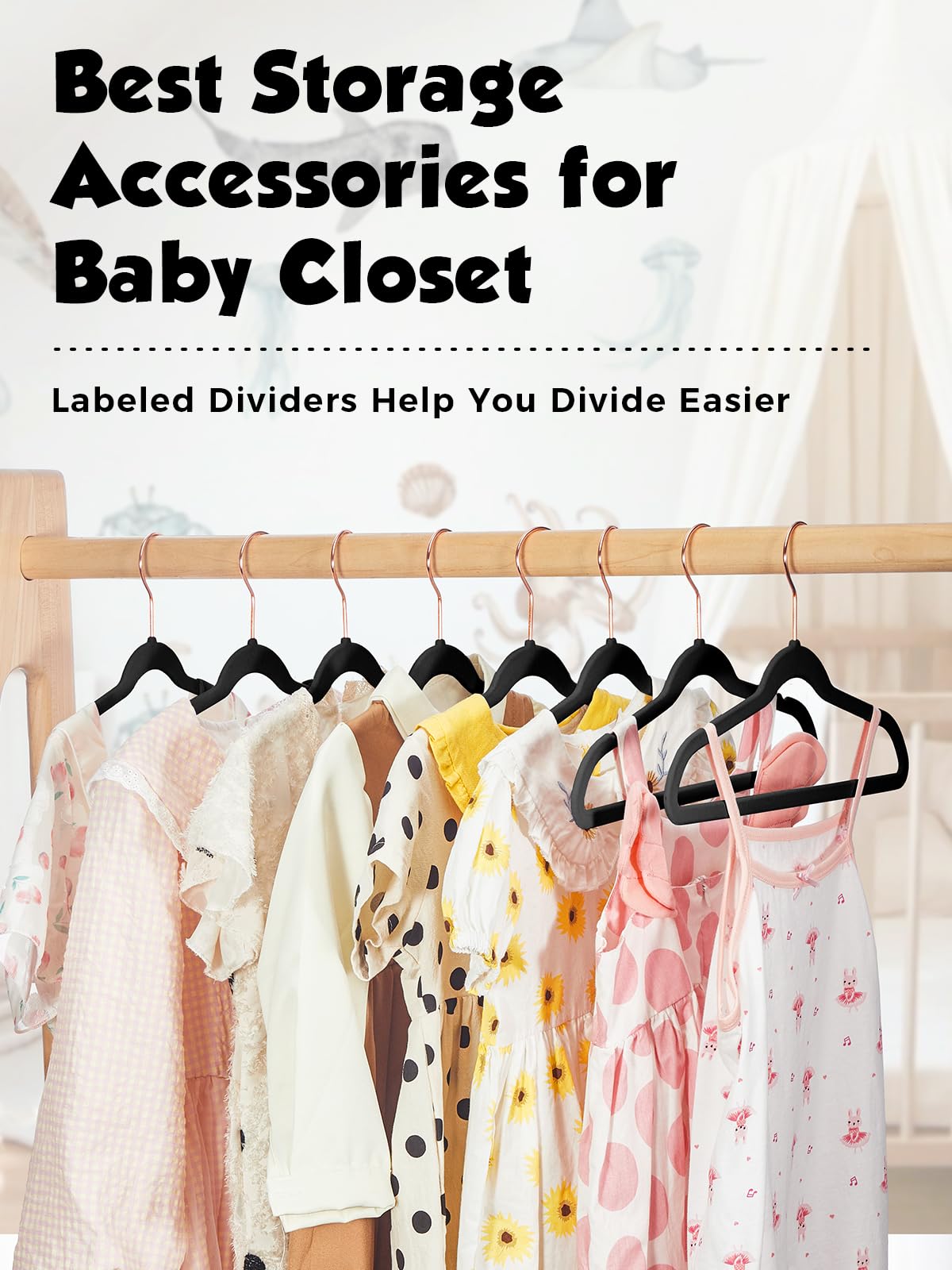 Set includes 50 Smartor velvet hangers for organized wardrobes.