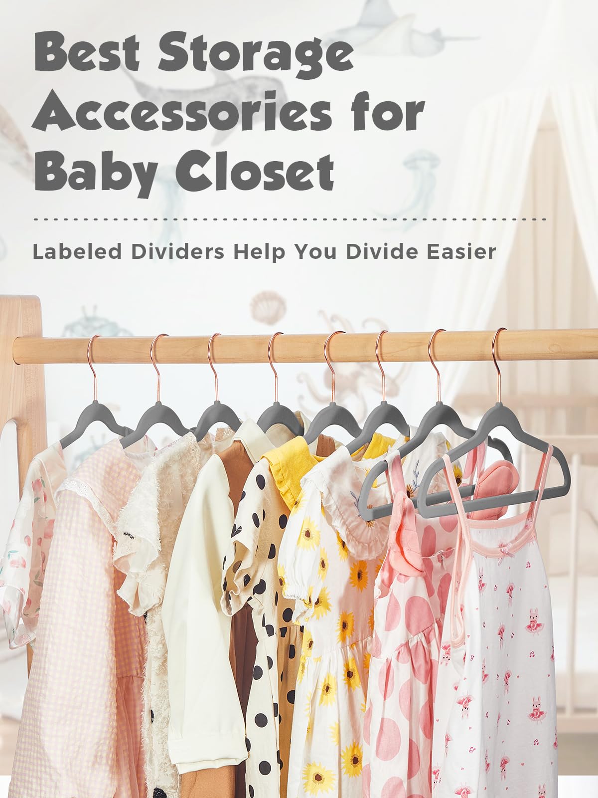 Smartor Kids Velvet Hangers anti-shed fabric protects fabrics during storage.