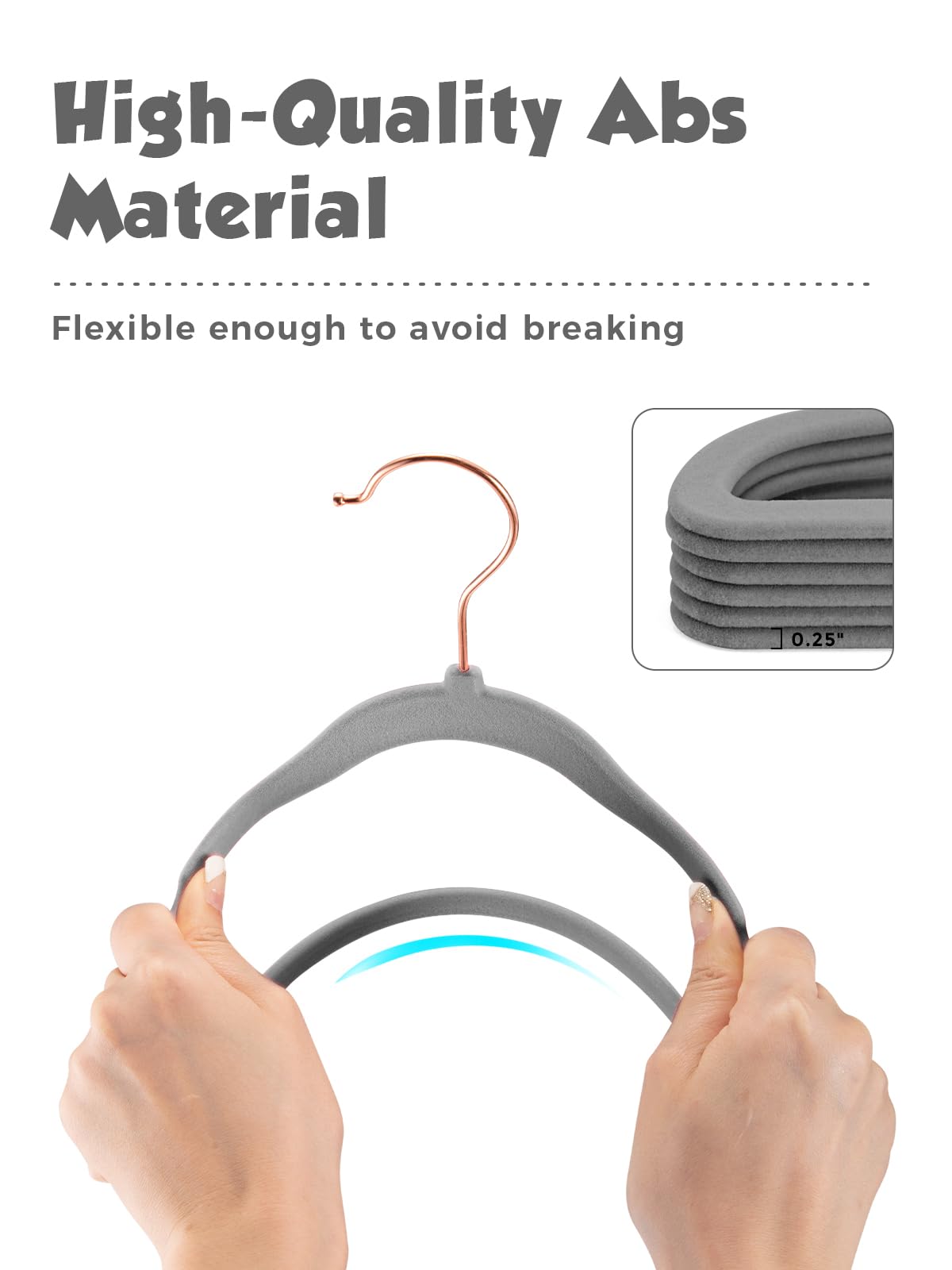 Smartor Kids Velvet Hangers strong-weight capacity handles heavier garments.