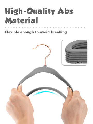 Smartor Kids Velvet Hangers strong-weight capacity handles heavier garments.