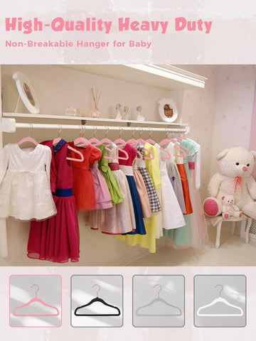 Smartor Velvet Hangers complement a kid’s wardrobe and nursery decor.