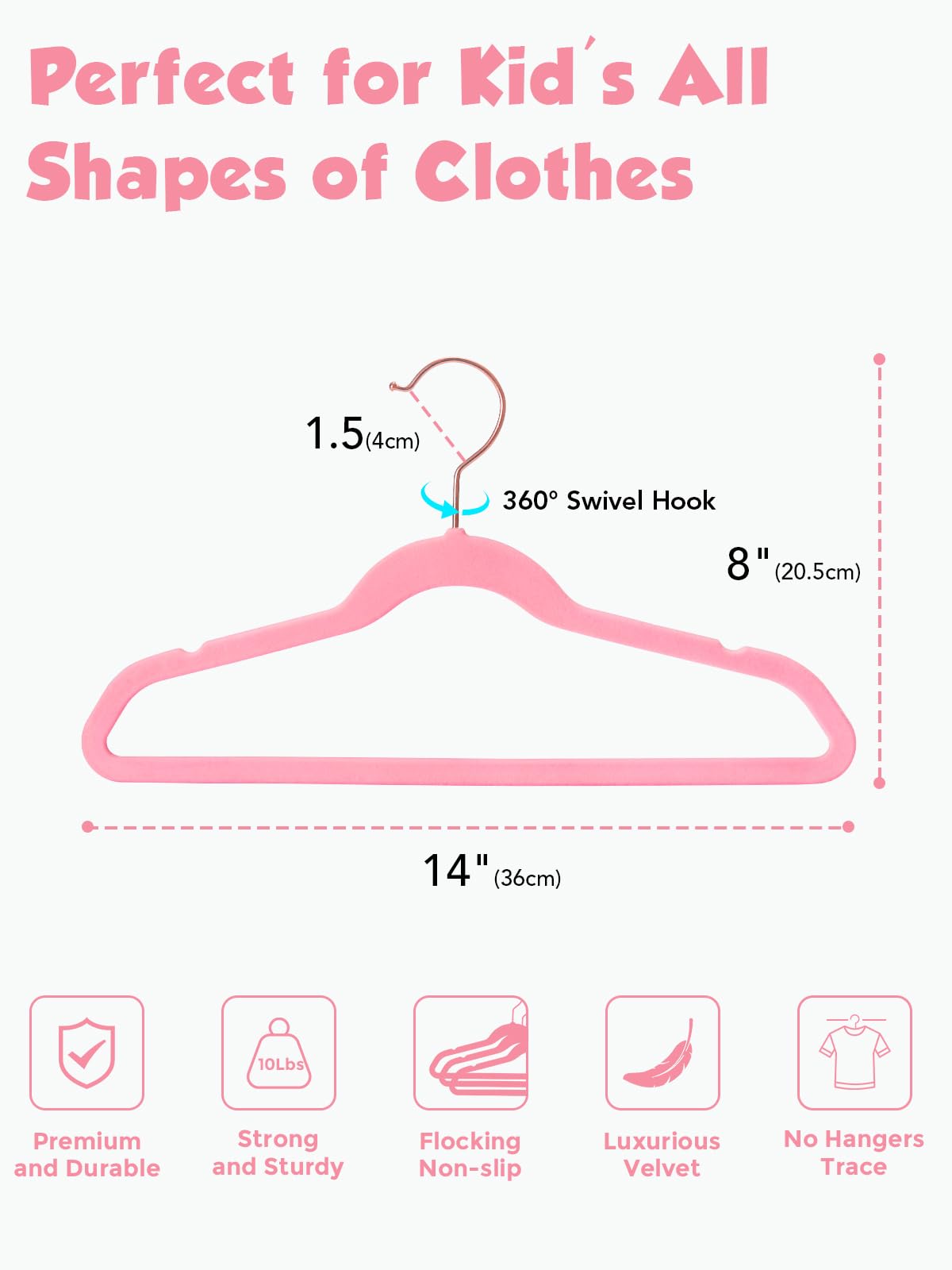 Smartor Non-slip shoulder grooves prevent clothes from sliding off.