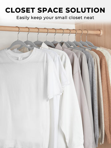 Pack of 50 Smartor hangers offers organized, durable storage solution.
