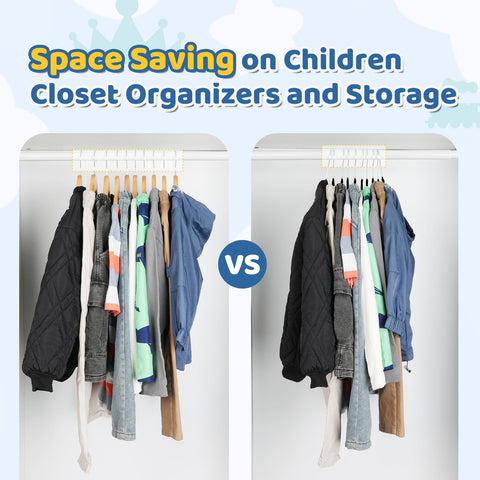 Smartor Premium slim profile 11x7.3-inch hangers maximize closet capacity.